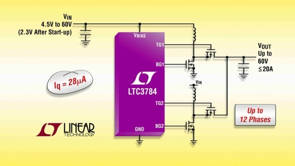 60V Multiphase Synchronous Boost Controller with 97% Efficiency
