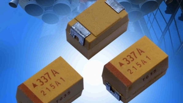 Low ESR Tantalum Chip Capacitor Meets Euro Space Needs